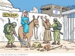 "all is Calm, All is Bright’.(Caricature by: Polyp.org.uk)