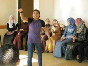 Children from Kufr Qasem develop their own activities to educate one another about history, geography and their rights as part of Badil's Youth Education and Activation project, August 2009.