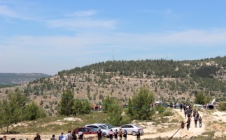 Israeli Army besieges protestors in a Nakba Commemoration Tent and shoots tear gas at them