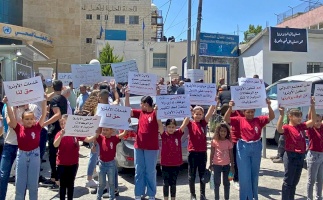 A protest against the transfer UNRWA's responsibilities to other UN or international agencies