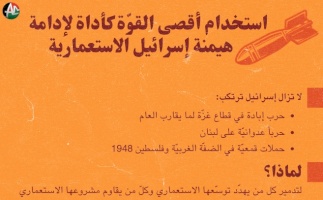 استخدام أقصى القوّة كأداة لإدامة هيمنة إسرائيل الاستعمارية