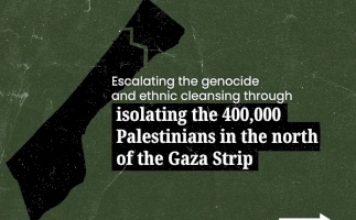 Isolating and Ethnic Cleansing 400,000 Palestinians from North Gaza
