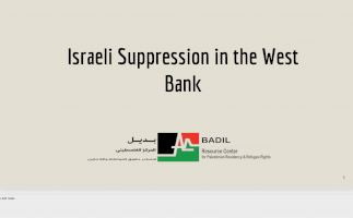 Israeli Suppression in the West Bank and Gaza Strip