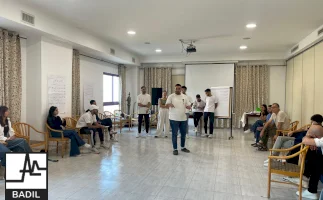  (آب 2025) مركز بديل وأعضاء منتدى الشباب الفلسطيني يعقدون لقاءً تدريبياً