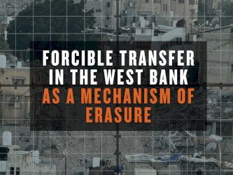 Forcible Transfer in the West Bank – A Mechanism of Erasure