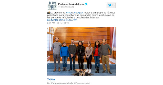 Palestinian Youth lead advocacy and awareness raising tour in Spain