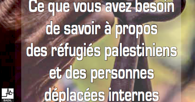 Q and A - Questions & Réponses à propos des réfugiés Palestiniens - Brochure de BADIL - version française  (Mai 2015)