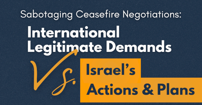 How is Israel sabotaging ceasefire negotiations?