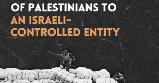 The Subjugation os Palestinians to an Israeli Controlled Entity  