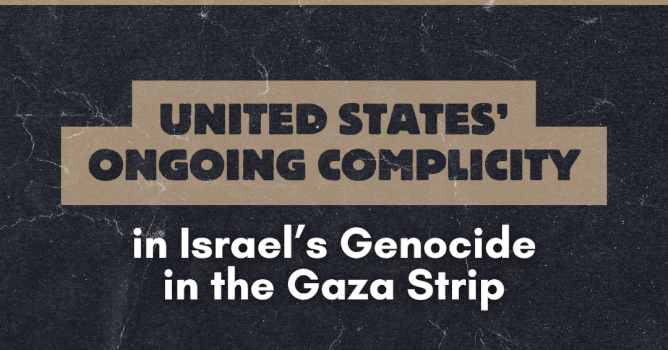 United States' ongoing Complicity in Israel's Genocide in the Gaza Strip 