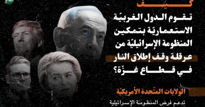 الدول الغربية الاستعمارية تمكّن المنظومة الإسرائيلية من عرقلة وقف إطلاق النار