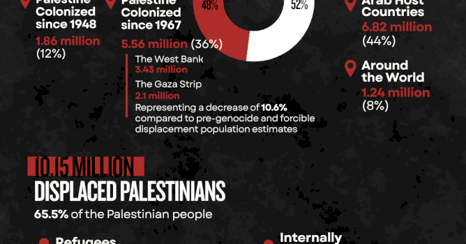 Palestinian Refugees and IDPs Worldwide: by the end of 2025