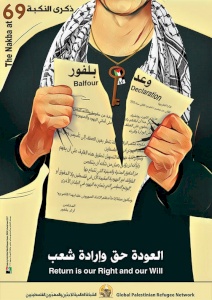 (٢ أيار ٢٠١٧) الإعلان عن البوستر الفائز بمسابقة أفضل بوستر للنكبة للعام 2017: النكبة ليست ذكرى النكبة مستمرة: 69 عاماً على النكبة و100 عام على بلفور