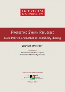 BADIL publishes a summary of a Boston University Report on Protecting Syrian Refugees: Laws, Policies, and Global Responsibility Sharing