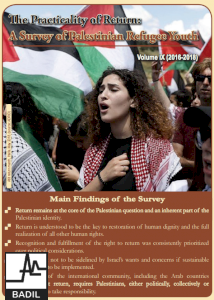 The Practicality of Return: A Survey of Palestinian Refugee Youth - Volume IX (2016-2018)