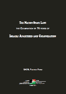 The Nation State Law: the Culmination of 70 years of Israeli Apartheid and Colonization
