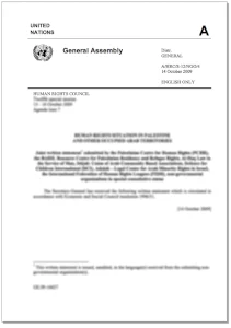 BADIL&rsquo;s Written Statement, UNHRC, 54th, Item #3 (September 2023): Urgent Release of Palestinian Prisoner Walid Daqqah Experiencing Arbitrary Detention and Medical Neglect in Israeli Prisons