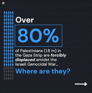 Displaced Palestinians in the Gaza Strip