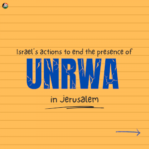 The Israeli campaigns to dismantle the UNRWA continues the Gaza Strip to Jerusalem 