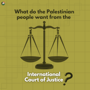 what do the Palestinian people want from the International Count fo Justice ?