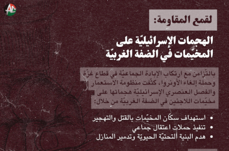 قمع المخيمات الفلسطينية في الضفة الغربية