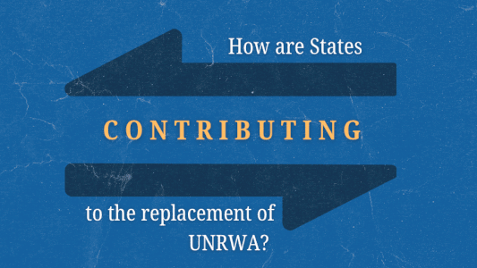 How are states contributing  to the replacement of UNRWA?