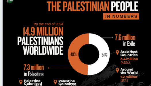 Palestinian Refugees & IDPs in Numbers (by end of 2024)