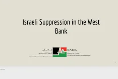Israeli Suppression in the West Bank and Gaza Strip